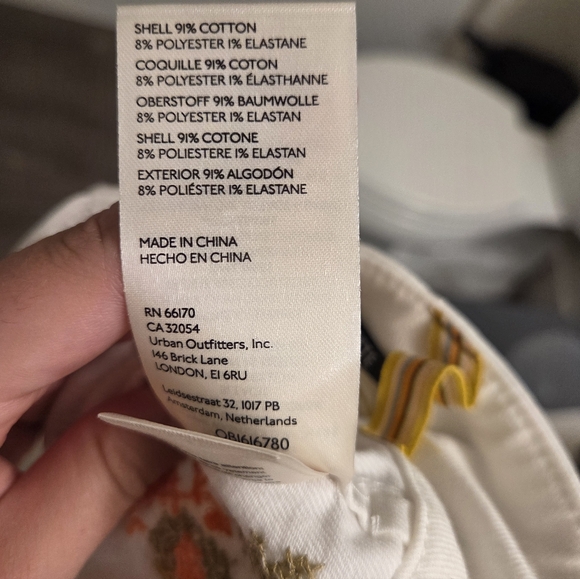 OPEN TO OFFERS Anthropologie Maeve Colette Embroidered Wide Leg Pants Size 26 - Picture 9 of 9